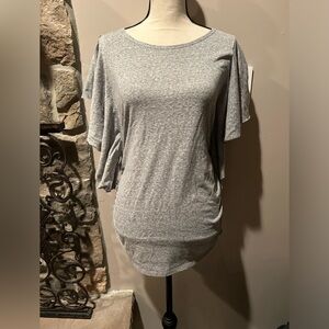 Isabel Maternity Short Sleeve Side Ruched Shirt